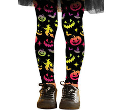 Meias infantis multicoloridas de Halloween