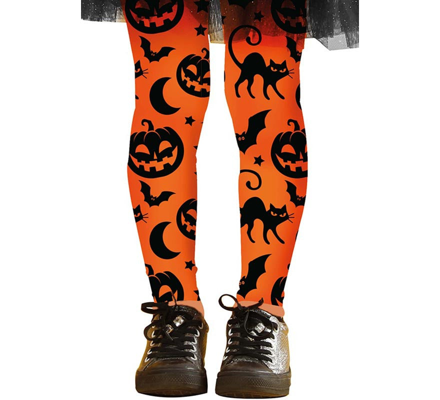 Translation missing: pt-PT.Pantys de Halloween naranjas Infantiles