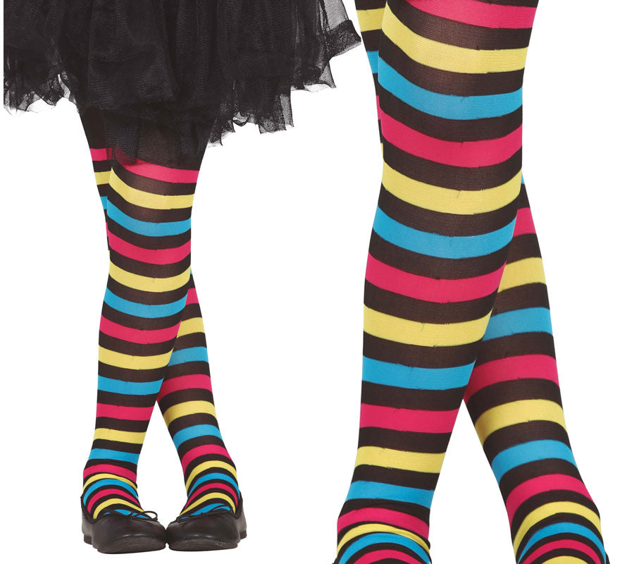 Translation missing: pt-PT.Pantys de Rayas Multicolores Infantiles