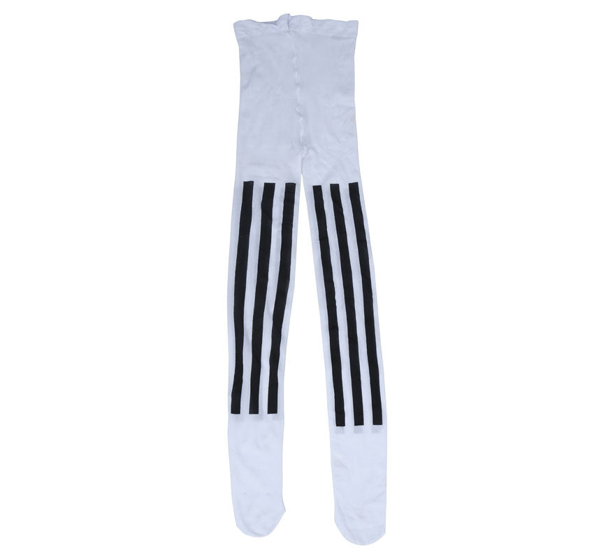 Pantys de Rayas Negras y Blancas Verticales Adulto