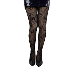 Meia-calça arrastão floral