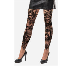 Meia-calça da Morte com Efeito Tatuagem