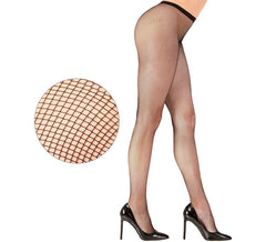 Meia-calça arrastão preta para mulheres
