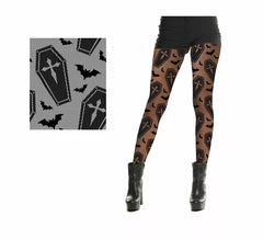 Collants arrastão com lápides