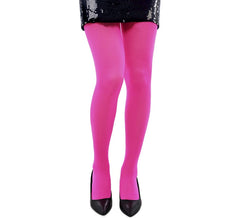 Meia-calça rosa neon