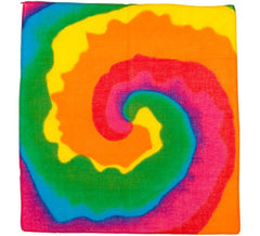 Cachecol Hippie Tie-Dye Multicolorido 55x55 cm
