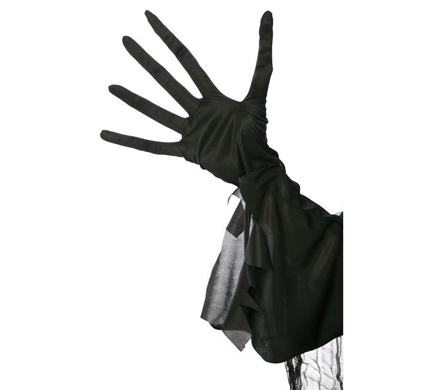 Translation missing: pt-PT.Par de Guantes Dedos Largos negros adulto de 35 cm