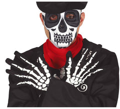 Par de luvas esqueleto para o Halloween