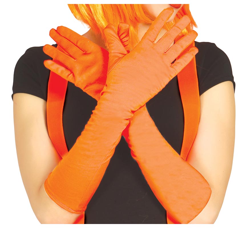 Translation missing: pt-PT.Par de Guantes naranja neón de 45 cm