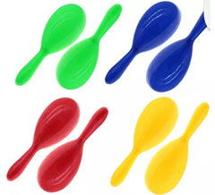 Par de maracas tradicionais de 20 cm em cores sortidas