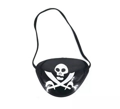 Patch de pirata preto com caveira escura