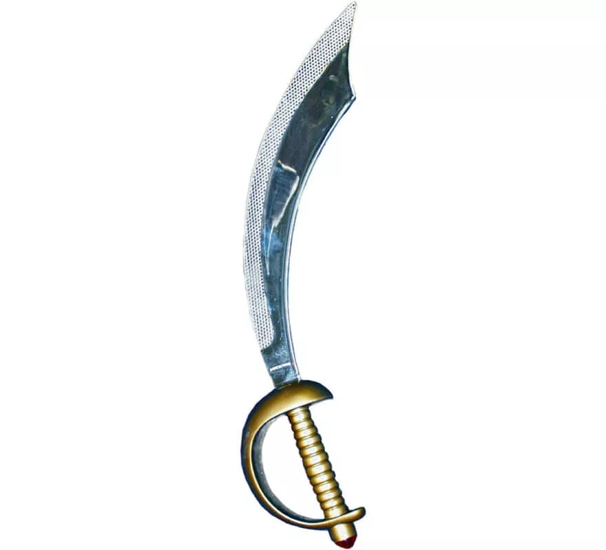 Translation missing: pt-PT.Parche y Espada de Pirata plateados 46cm