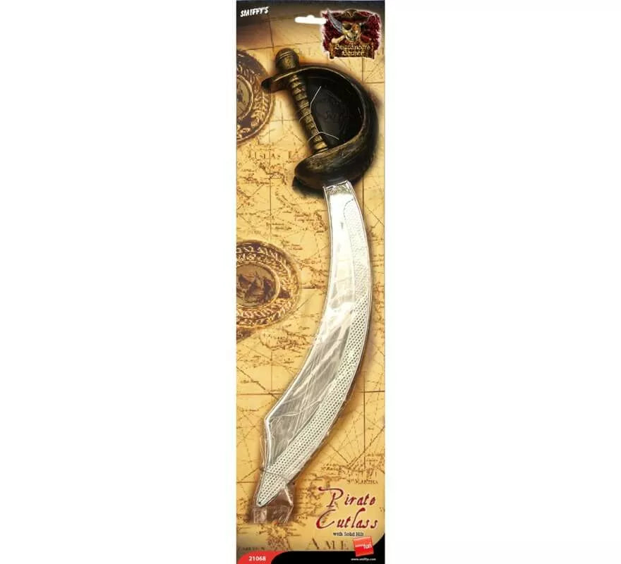 Translation missing: pt-PT.Parche y Espada de Pirata plateados 46cm