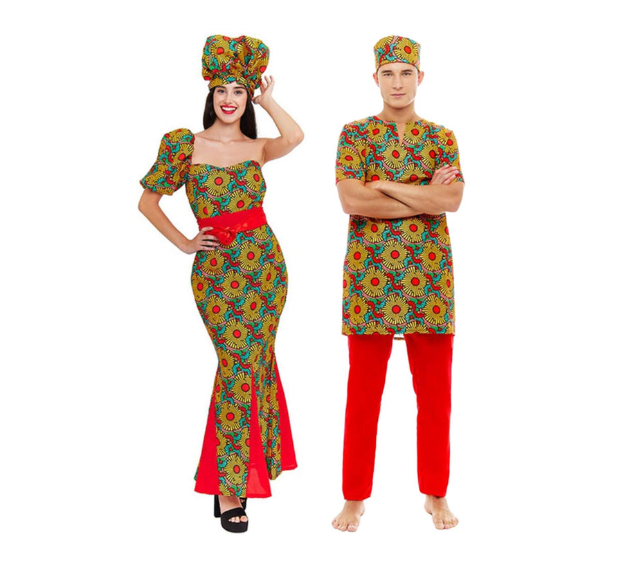Par com estampado africano