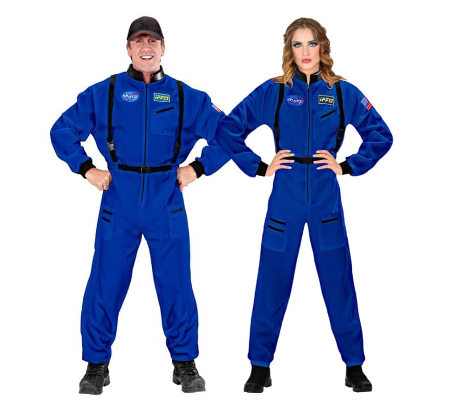 Casal de astronautas Space em azul