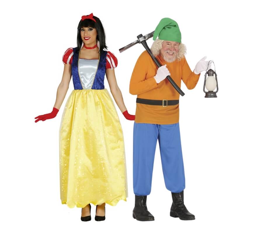 Casal de Branca de Neve e anão