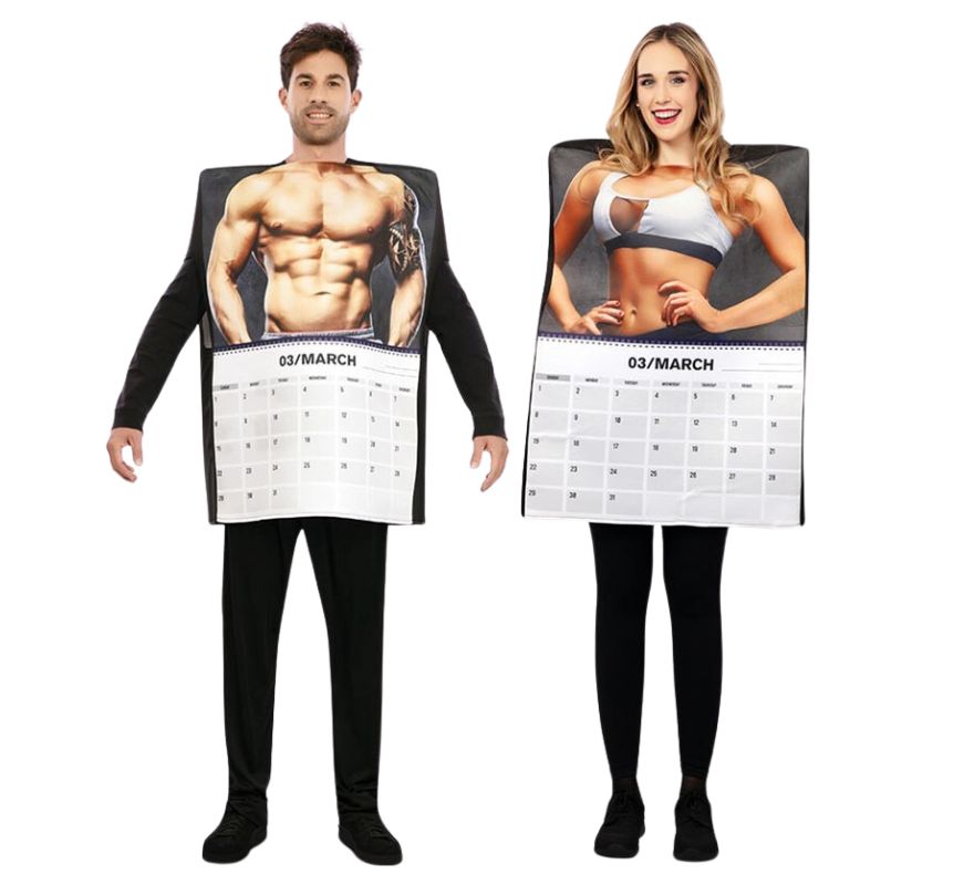 Casal sexy do calendário