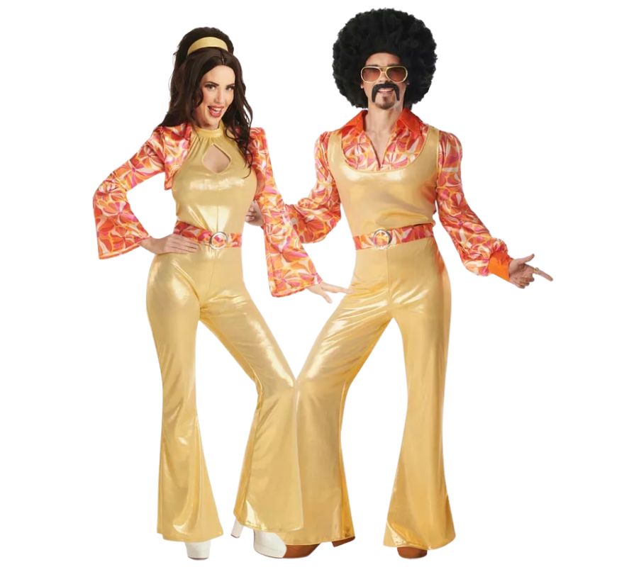 Par disco dourado dos anos 70