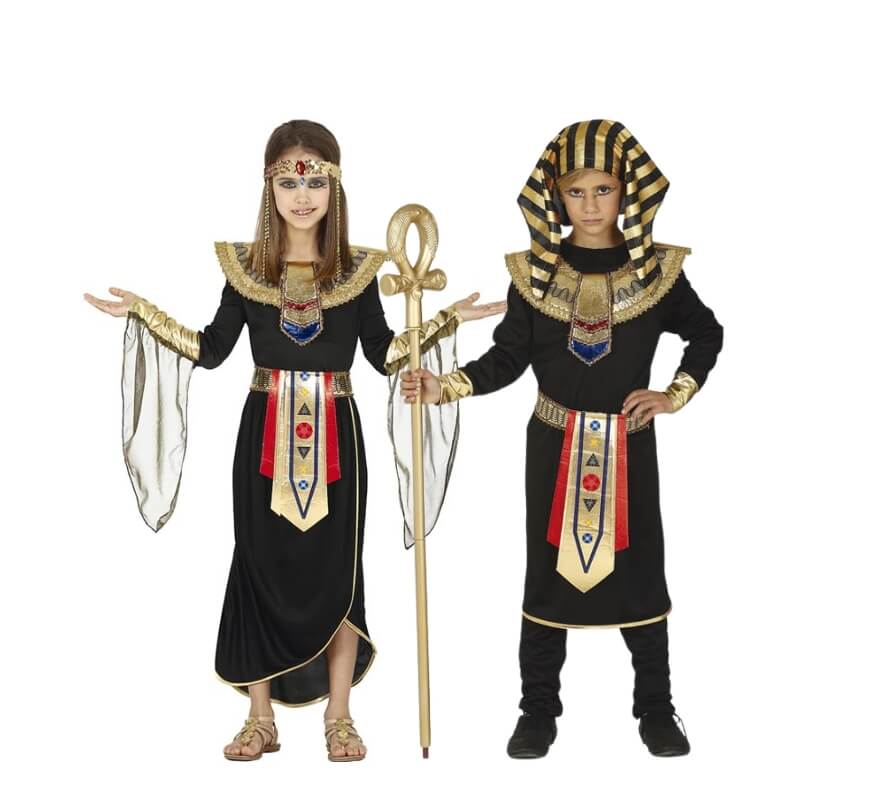 Casal de faraós em preto
