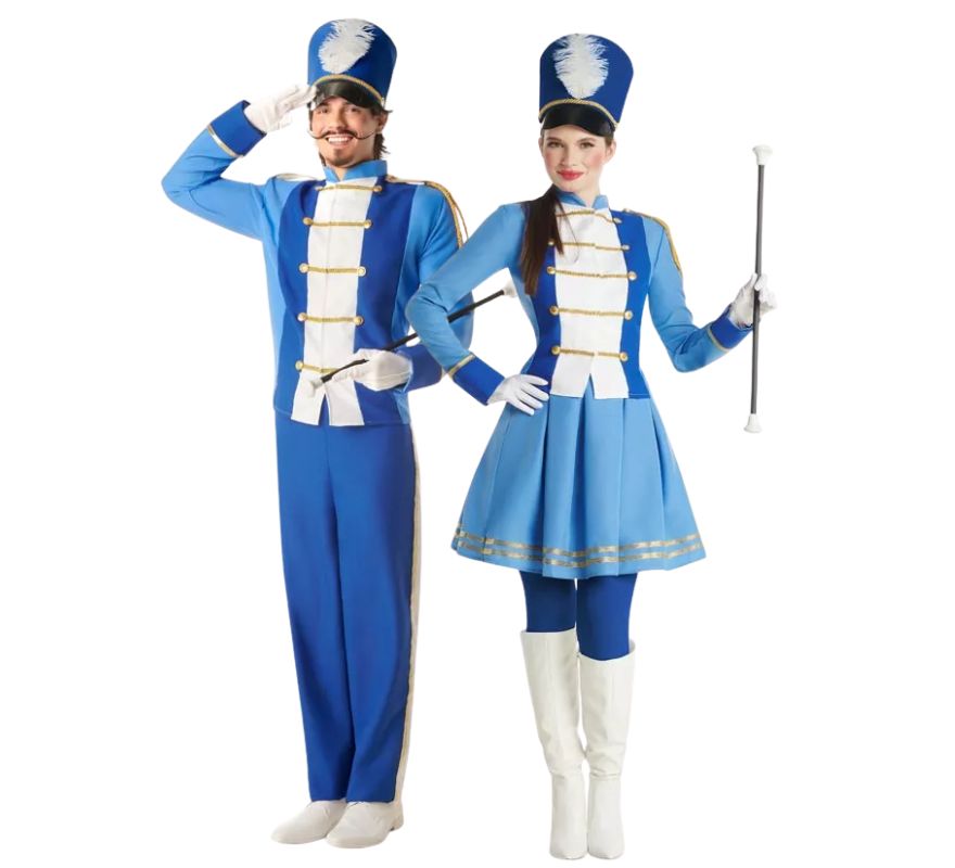 Par de majoretes azul