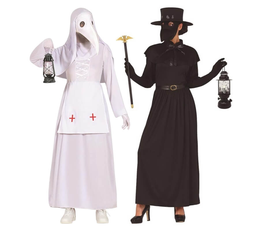 Translation missing: pt-PT.Pareja de médica y enfermera de la peste
