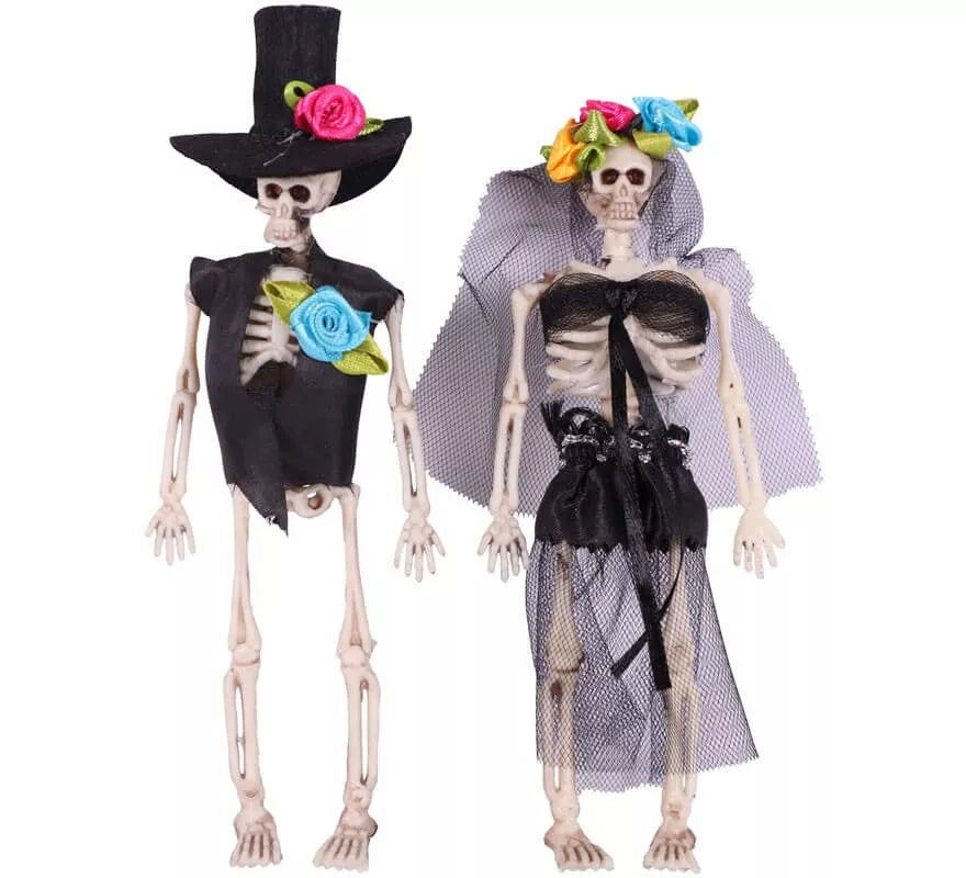 Translation missing: pt-PT.Pareja de Novios Esqueleto del Día de los muertos de 15 cm