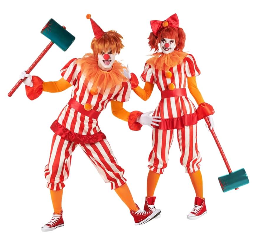 Par de palhaços de circo assassinos