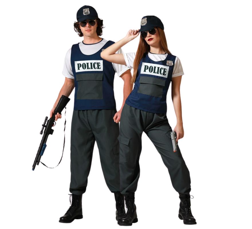 Casal de polícias adultos