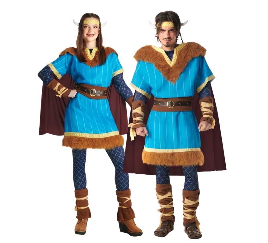 Par de vikings azuis