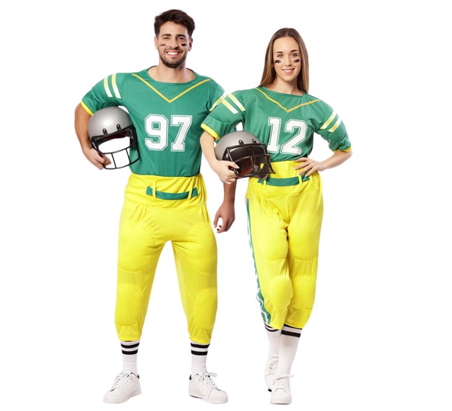 Par de jogadores adultos de futebol americano