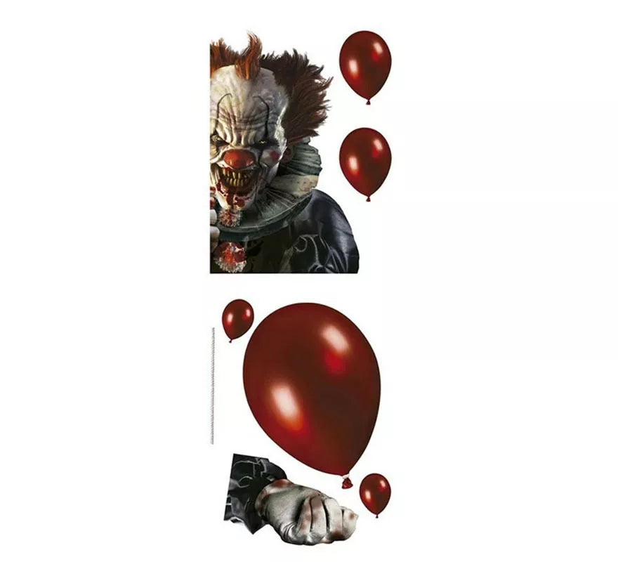 Payaso en ventana hoja electroestática de 60x80 cm