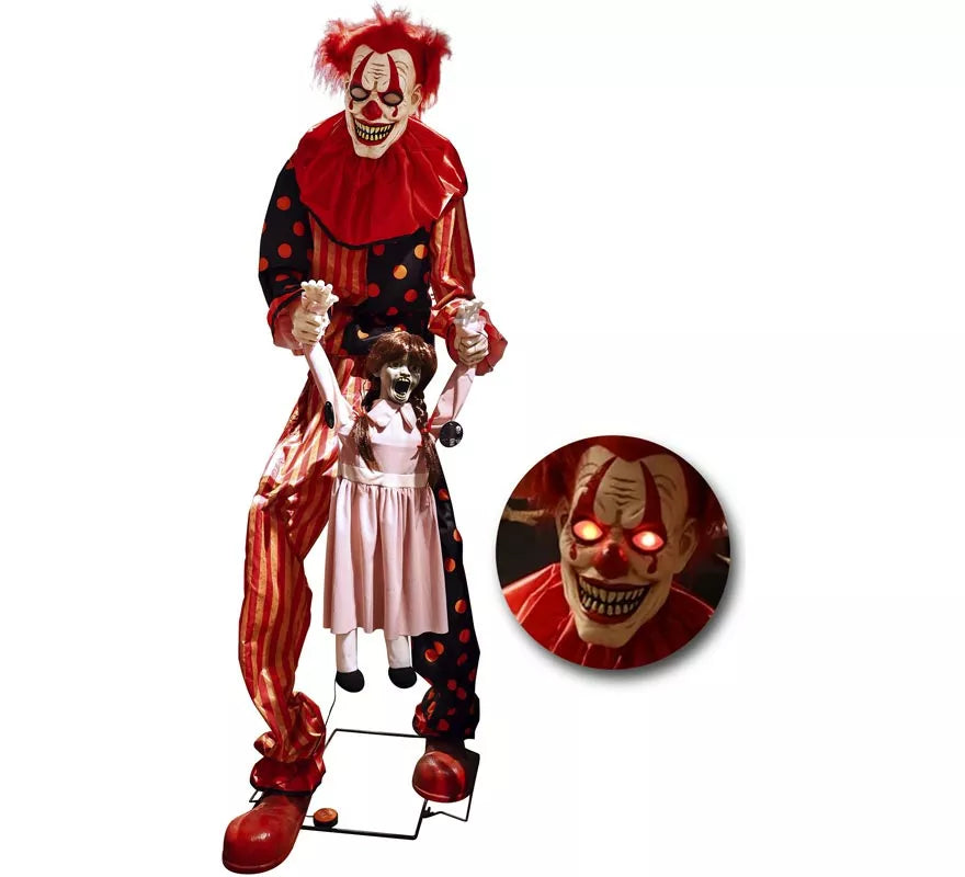 Translation missing: pt-PT.Payaso Secuestrador Gigante Animado con Luz Sonido y Movimiento 65x90x220cm