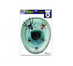 Adesivo de tampa de banheiro de aranhas