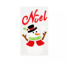 Adesivo de gel de Natal boneco de neve 15X25 cm