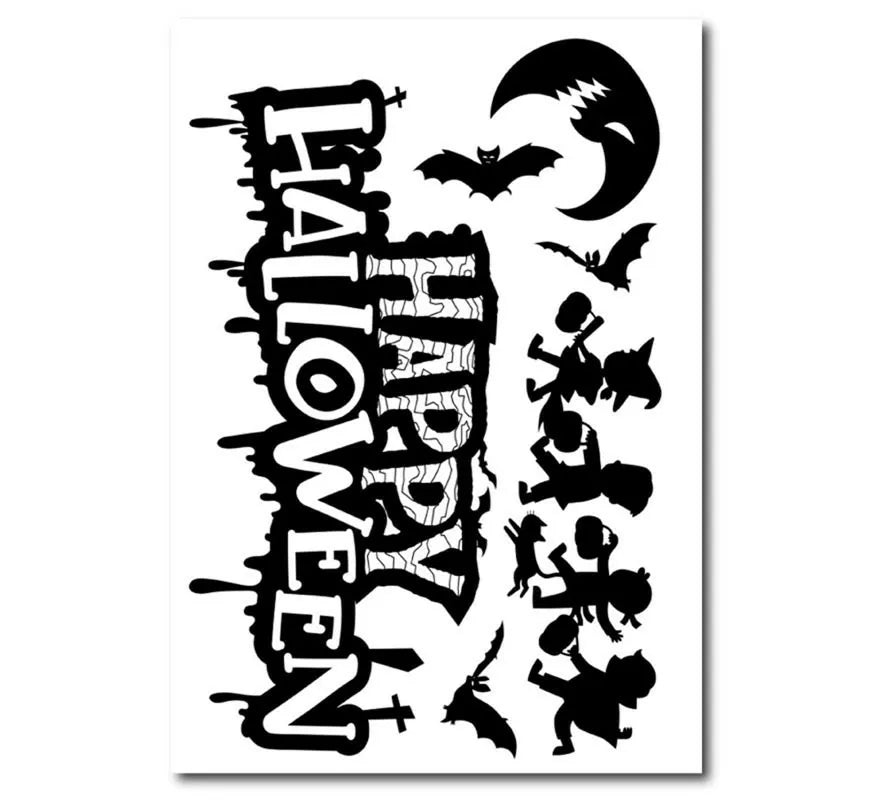 Translation missing: pt-PT.Pegatina de Happy Halloween de vinilo de 20x30 cm