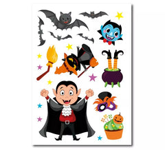 Adesivo adorável de vampiro e bruxa de vinil 20x30cm
