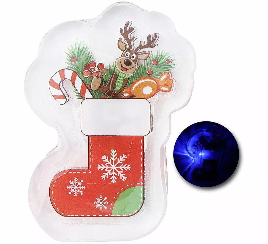Translation missing: pt-PT.Pegatina Gel Led Calcetín Navidad de 10x15 cm