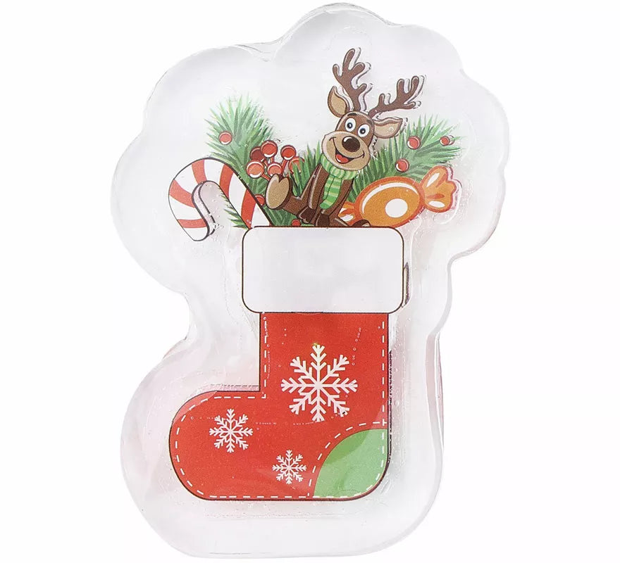 Translation missing: pt-PT.Pegatina Gel Led Calcetín Navidad de 10x15 cm