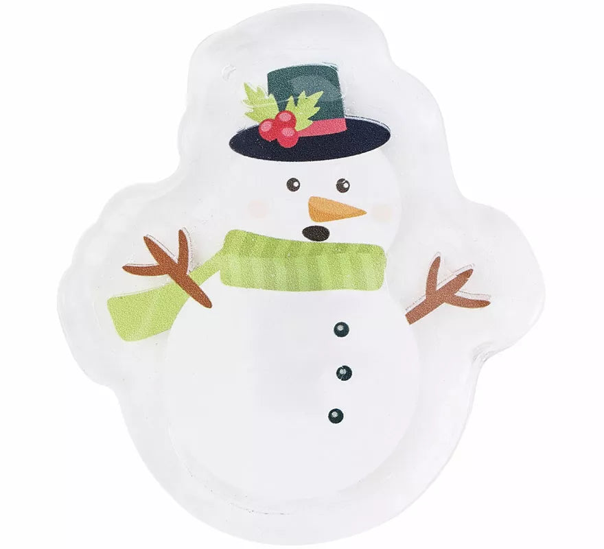 Pegatina Gel Led Muñeco de Nieve de 10x15 cm