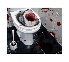 Adesivo Killer Shark para tampa de vaso sanitário 30x40 cm