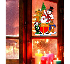 Adesivo de Janela Família Papai Noel 40 cm