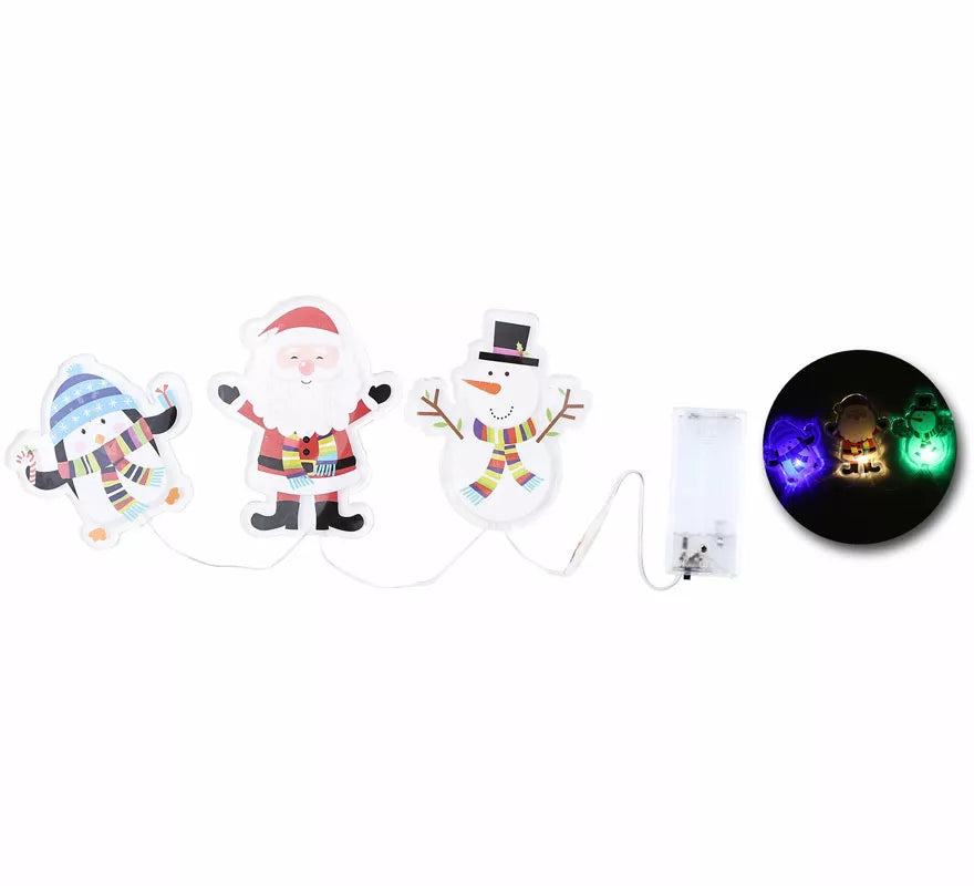 Translation missing: pt-PT.Pegatinas Gel Led 3 Figuritas Abrazos de Navidad de 15x30 cm