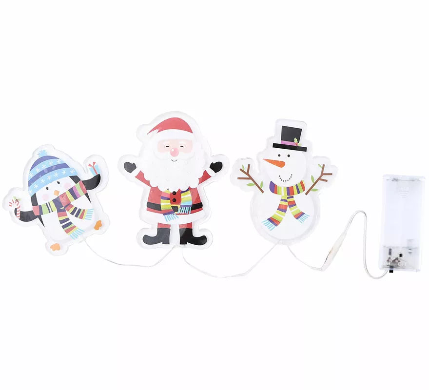 Translation missing: pt-PT.Pegatinas Gel Led 3 Figuritas Abrazos de Navidad de 15x30 cm