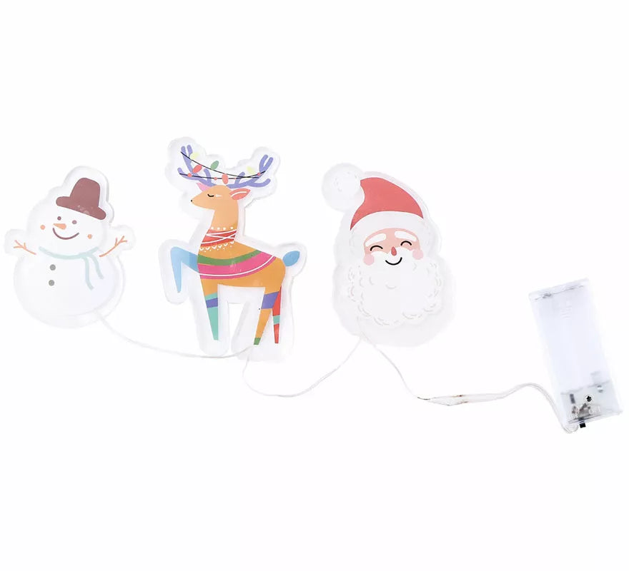 Translation missing: pt-PT.Pegatinas Gel Led 3 Figuritas Alegres de Navidad de 15x30 cm