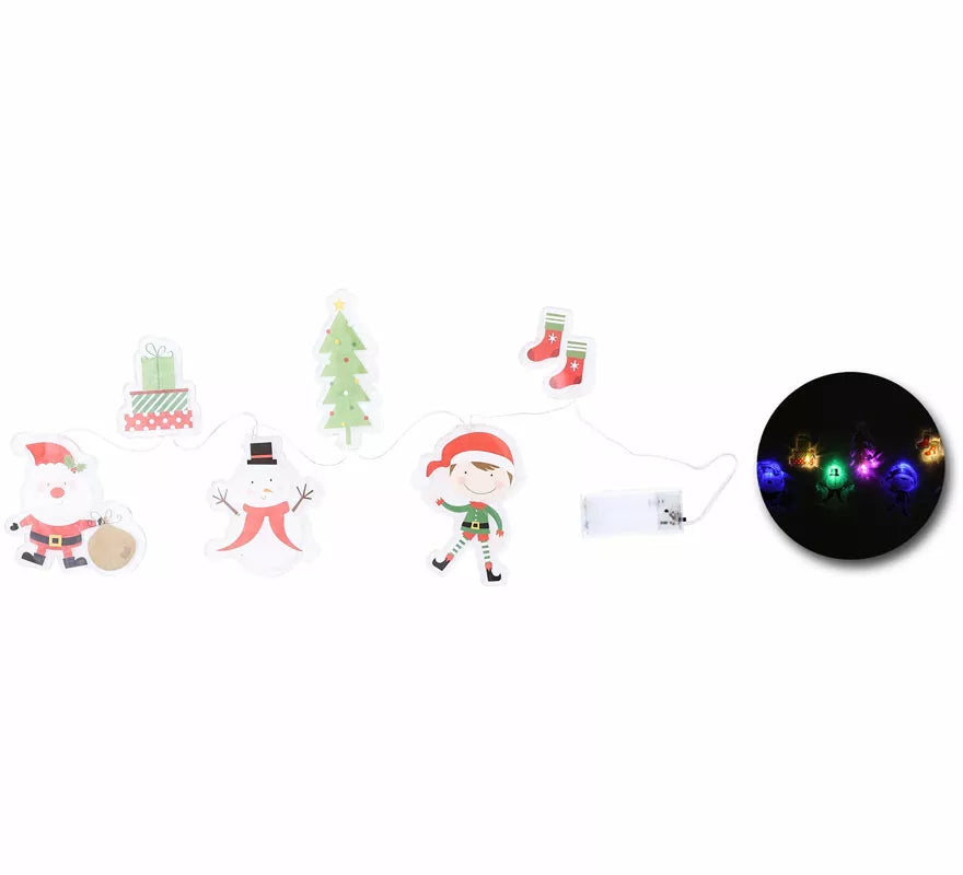 Translation missing: pt-PT.Pegatinas Gel Led 6 Figuritas de Navidad de 15x35 cm