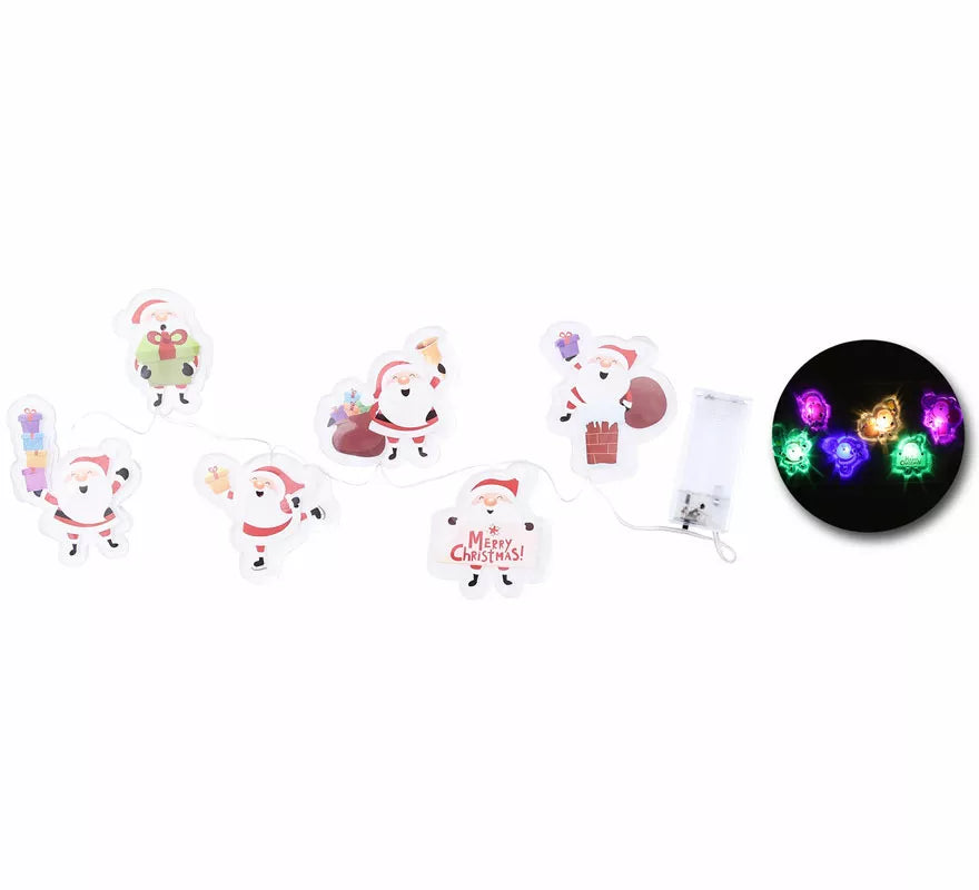 Translation missing: pt-PT.Pegatinas Gel Led 6 Figuritas de Papá Noel de 15x35 cm