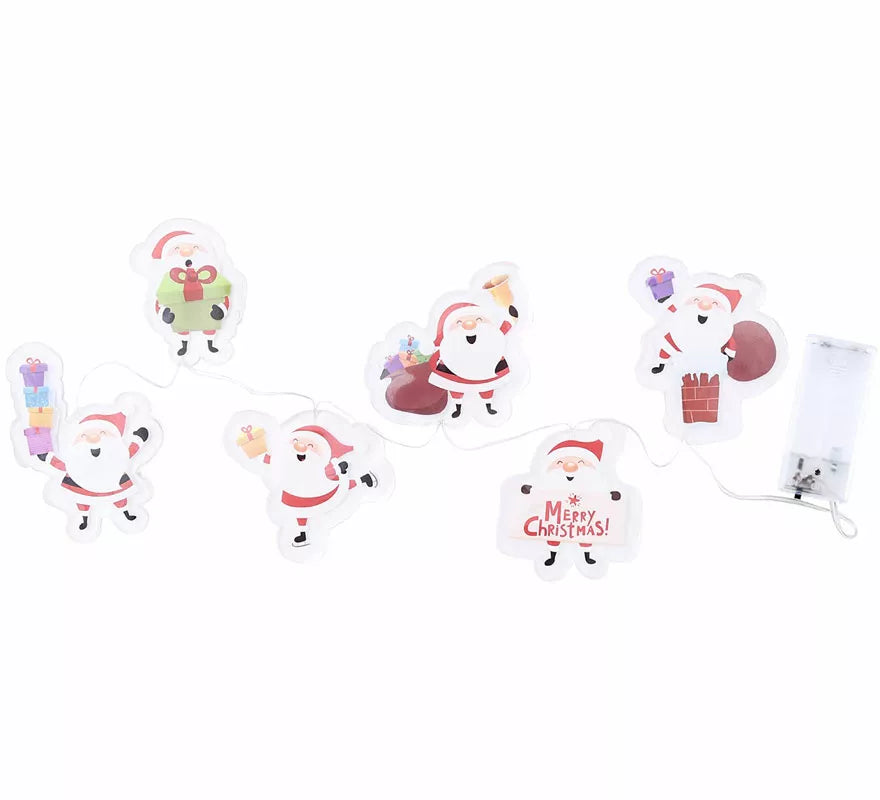 Translation missing: pt-PT.Pegatinas Gel Led 6 Figuritas de Papá Noel de 15x35 cm