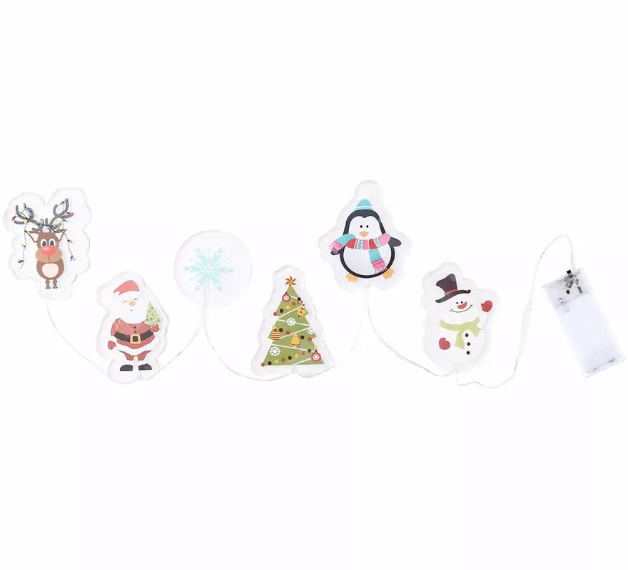 Translation missing: pt-PT.Pegatinas Gel Led 6 Figuritas Motivos Navideños de 15x35 cm