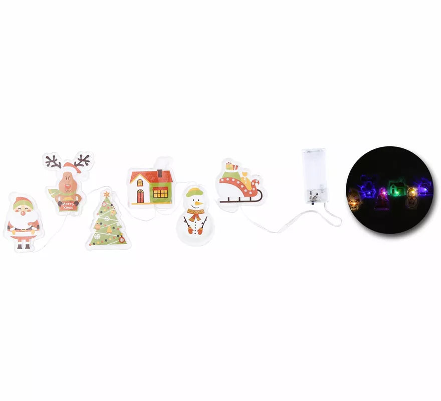Translation missing: pt-PT.Pegatinas Gel Led 6 Figuritas Navideñas de 15x35 cm