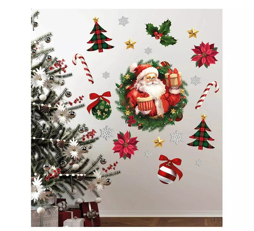 Translation missing: pt-PT.Pegatinas Papá Noel adhesivas para pared de 25x70 cm